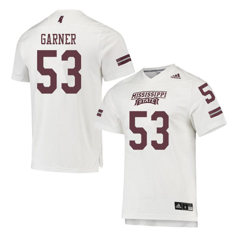 Men #53 Joseph Garner Mississippi State Bulldogs College Football Jerseys Sale-White